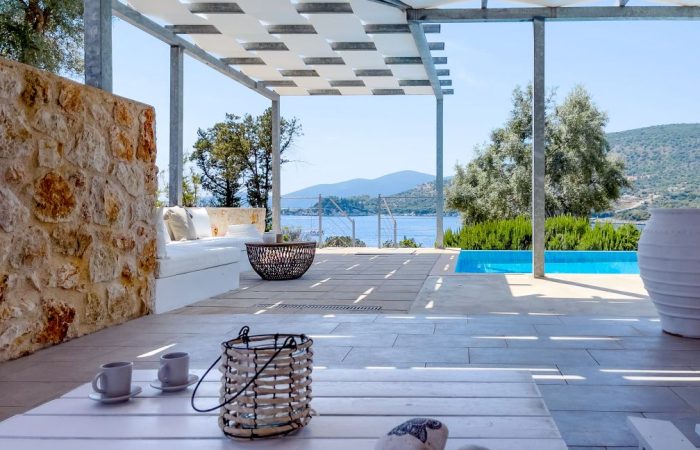 villa saphora ammouso lefkada greece outdoor lounge